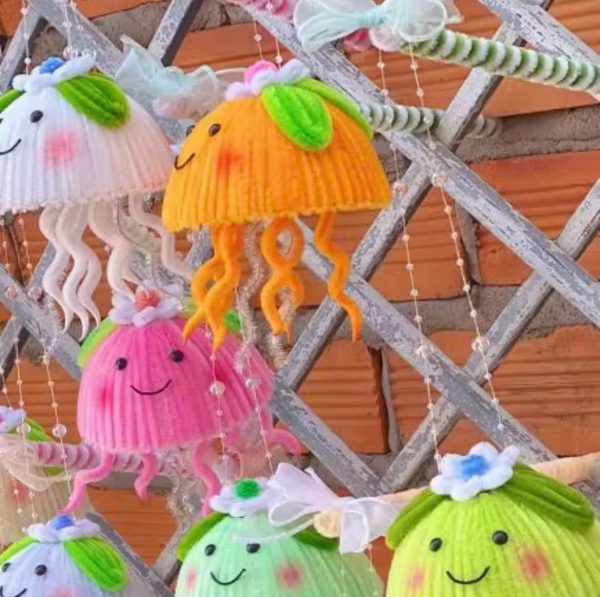 Handmade kẽm nhung hình bạch tuộc phát sáng